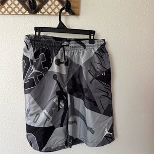 Jordan Kids Black and Gray Shorts